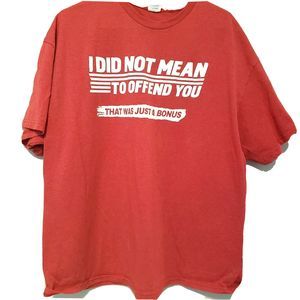 Men's Red Funny T-Shirt 2X